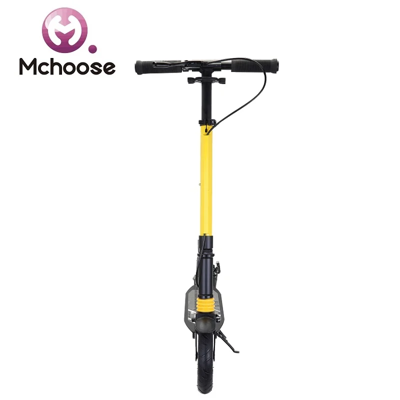 Aluminum Rubber Air Wheel Folding Adult Kick Scooter With Double Suspension