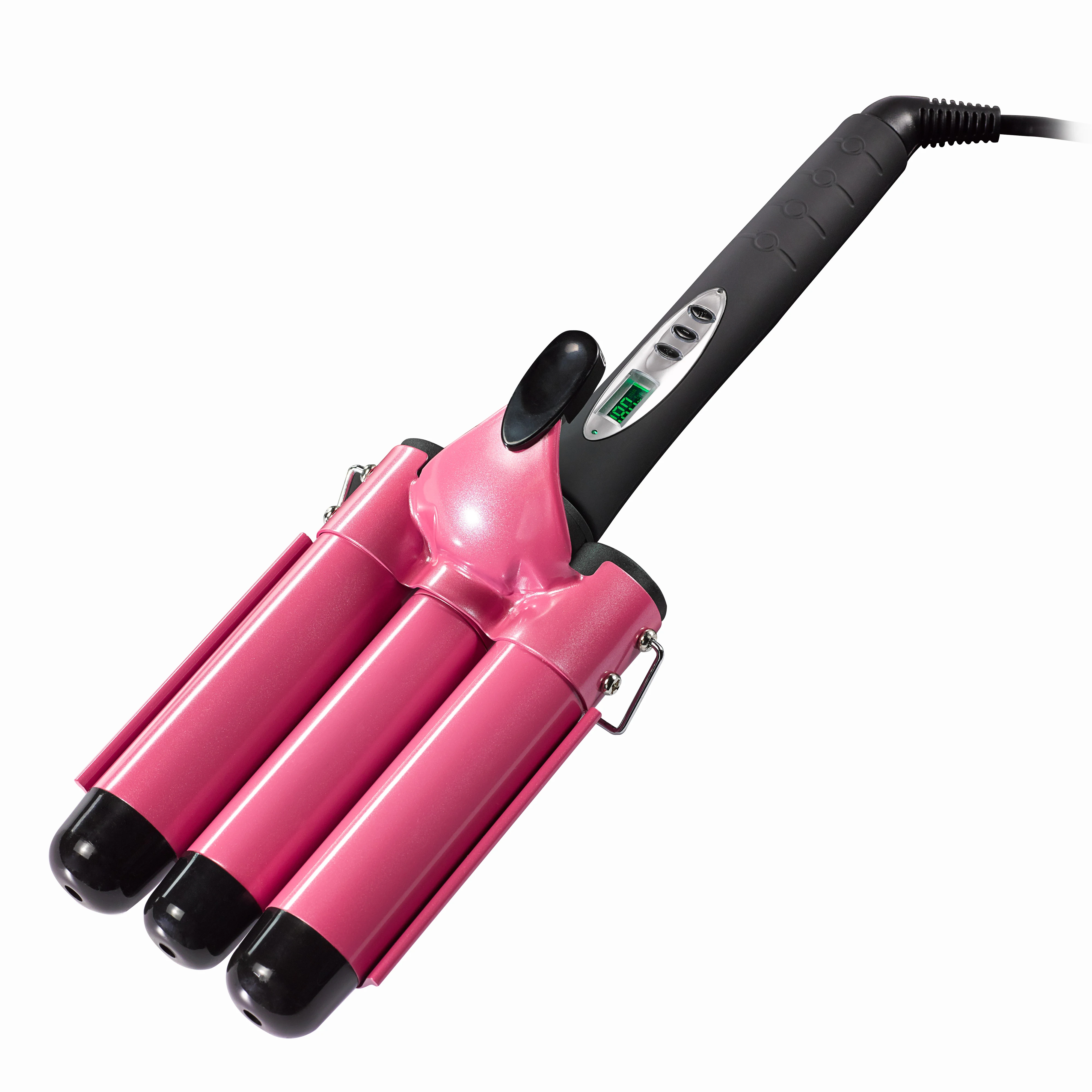 M601C PTC heater Tourmaline Triple barrel hair curler 3 barrel curling iron hair waver