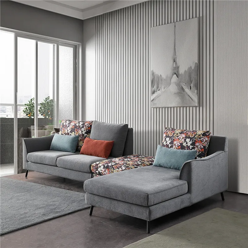 Home Living room Sofa very soft grey fabric colors