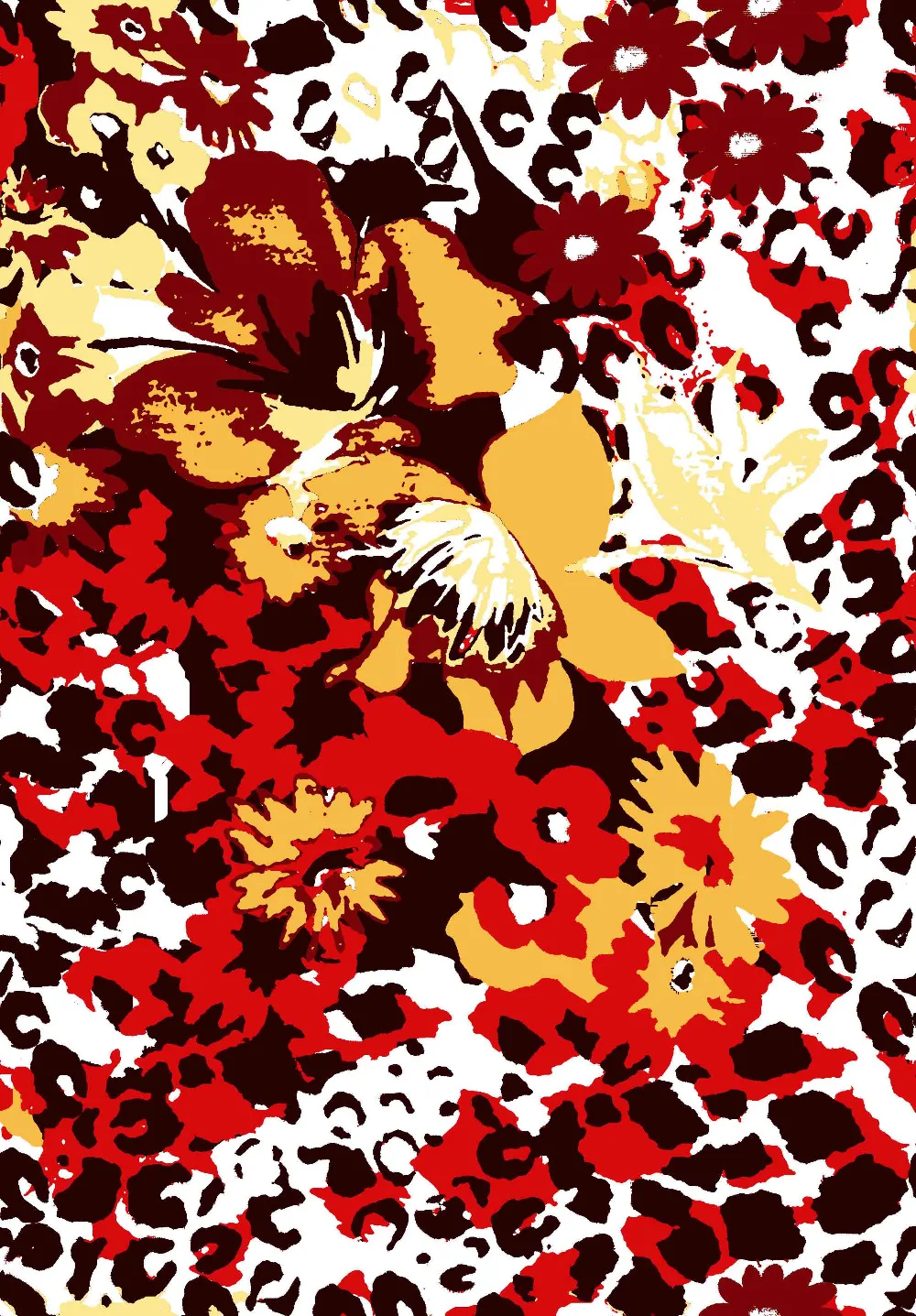 Different colors 65% rayon 30% nylon 5% spandex spun rayon printed fabric