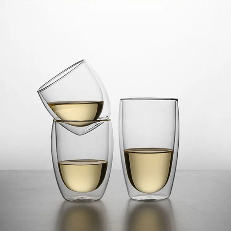 Custom Mug With Lid Double Wall Wholesale Reusable Borosilicate Coffee Glass Cup