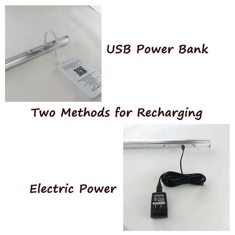 China factory led hanger rod rechargeable led motion sensor light for wardrobe closet clothes