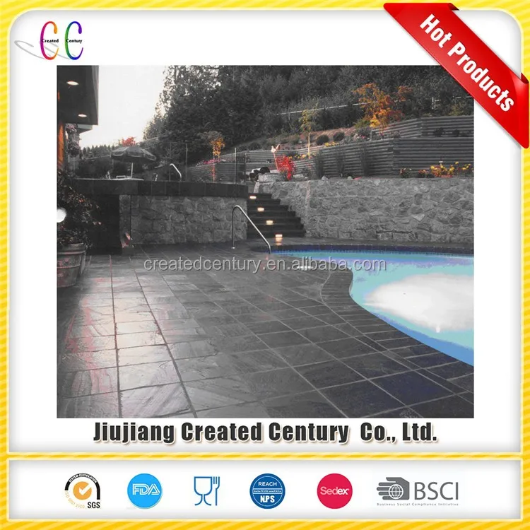 Cheap factory price 60x60 cut to size non slip natural surface black flooring slate stone