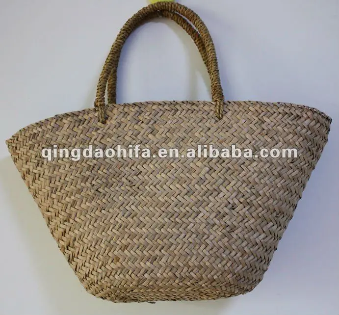 China Fashion Seagrass Straw Shopping Bag Factory