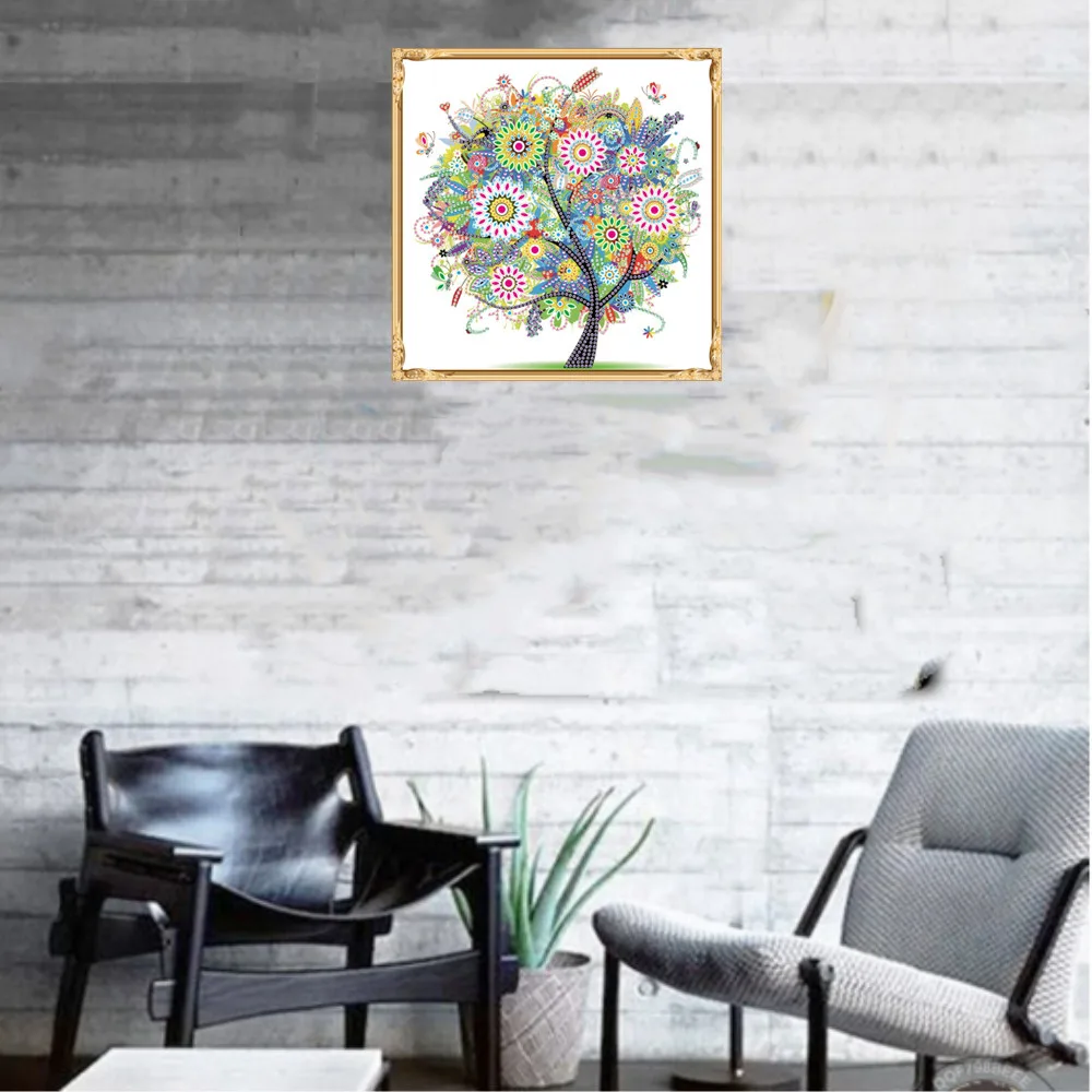 
Wholesale diamond painting four seasons summer diamond painting tree 