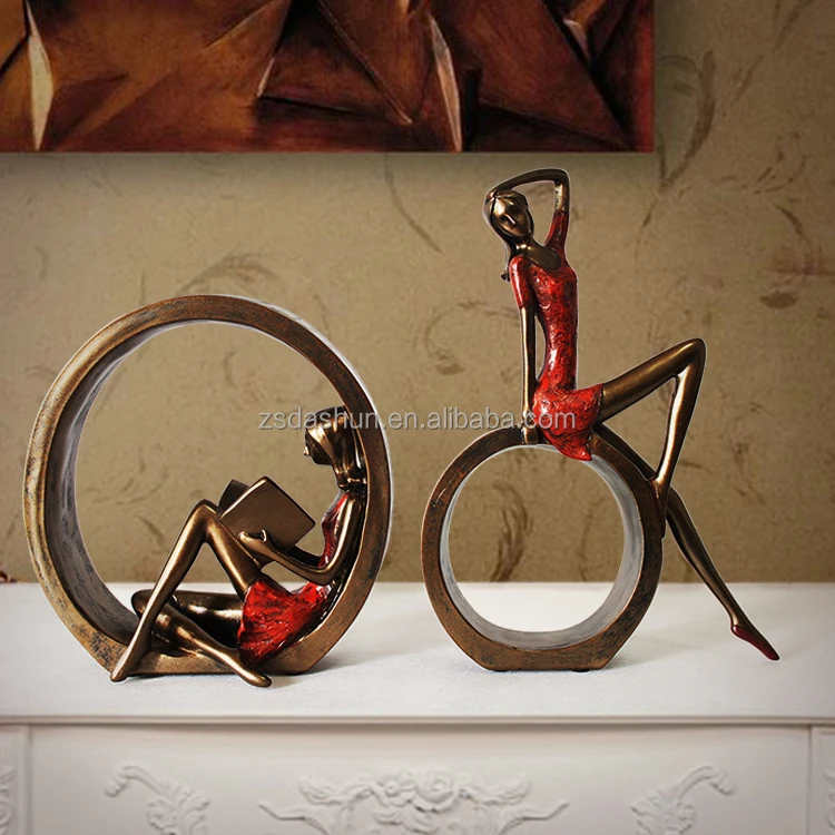 Декоративные полимерные поделки для гостиной, модные украшения для девушек, Лидер продаж, фигурка для стола, декор для стола