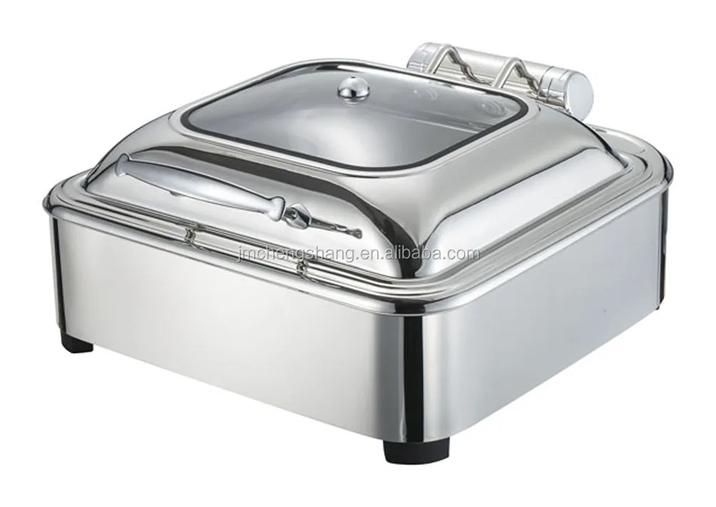 Hot Sale Commercial Food Warmers Ceramic Food Pan 9L Stainless Steel Decorative Fancy Chafing Dish Sets