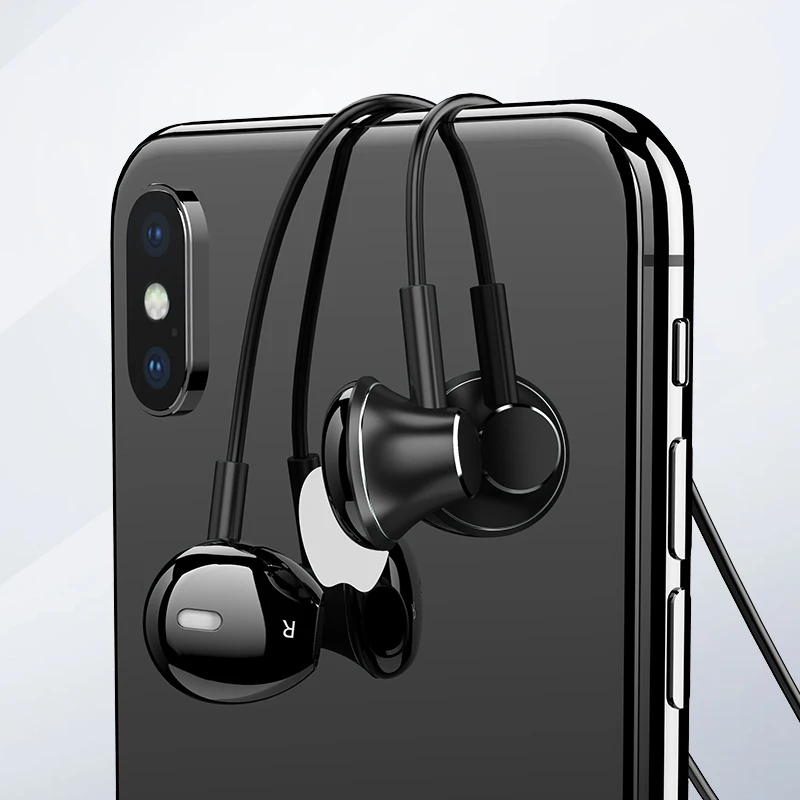 FLOVEME HIFI Built-in battery mounting ear Perfect process BT headset earphone mini earphones wired earbuds