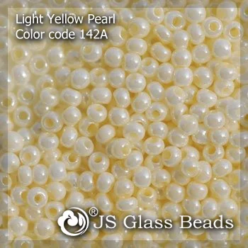 High Quality Fashion JS Glass Seed Beads - 142A# Light Yellow Pearl Rocailles Beads For Garment & Jewelry
