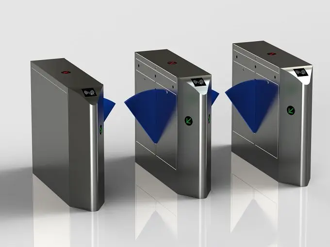 Fingerprint Access Control Flap Barrier Building Counter Electronic Turnstile For Ticket Management System
