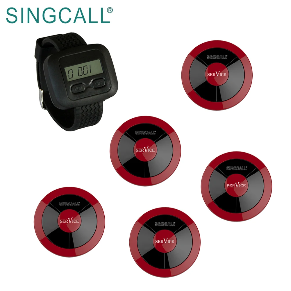 SINGCALL modern paging system call transmitter restaurant waiter wrist pager
