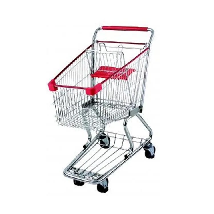 American Style Supermarket Trolleys Shopping Cart with 4 Wheels for Stores