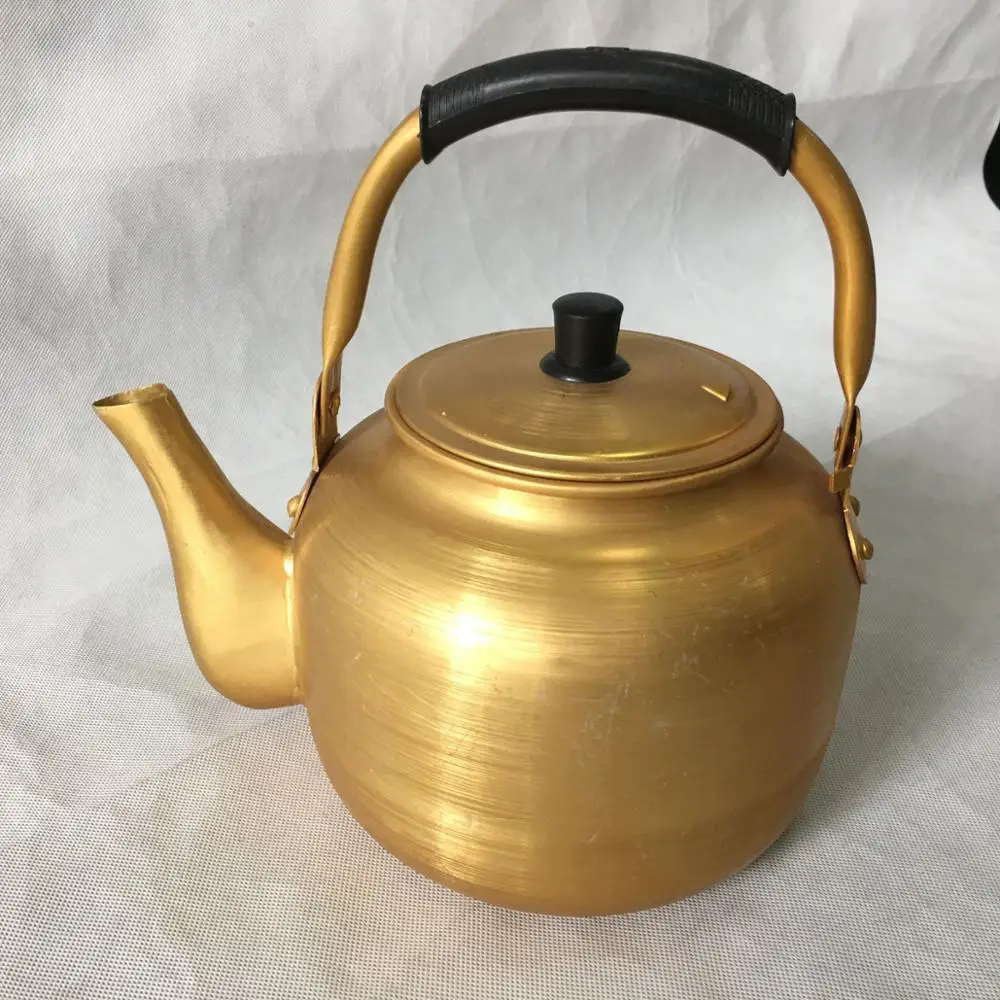 Алюминиевый желтый чайник, кувшин для воды, сварочный горлышко