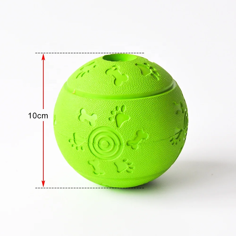 2019 Promotion Natural Rubber Treat Dispensing Dog Toy Ball Dog Pet Food Dispenser