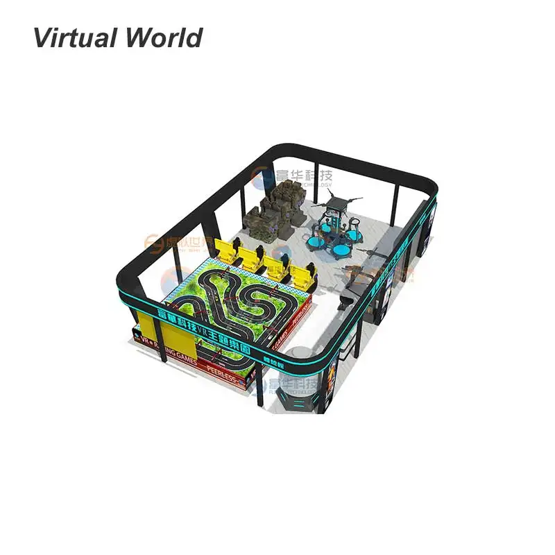 Amusement Park product with VR flight shooting Virtual Reality Room VR simulator for theme Park
