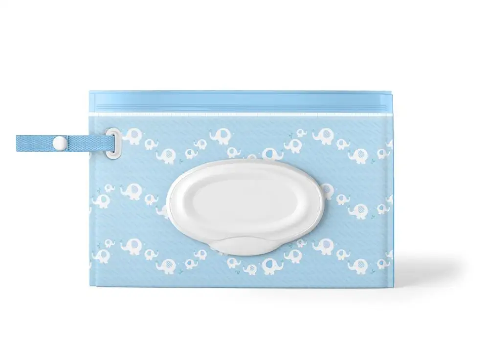 Custom Logo Plastic Flat Bag for Wet Wipes Packaging for Wet Wipe Baby Wet Tissue Packaging Bag