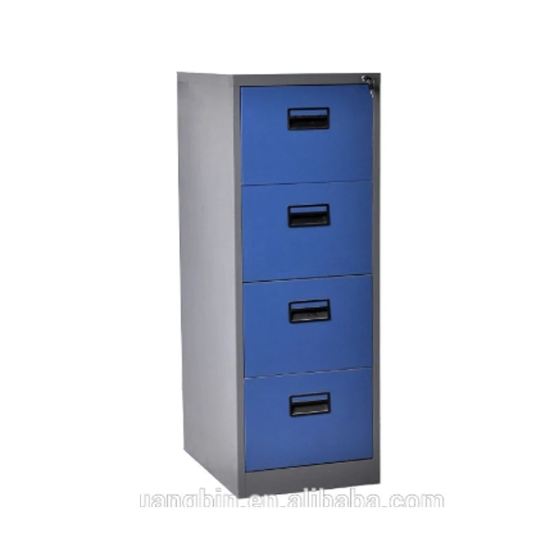 Lockable White Metal 4 Drawer Card Box File Cabinet/hot Sale Four Drawer Lateral Steel Filing Cabinets