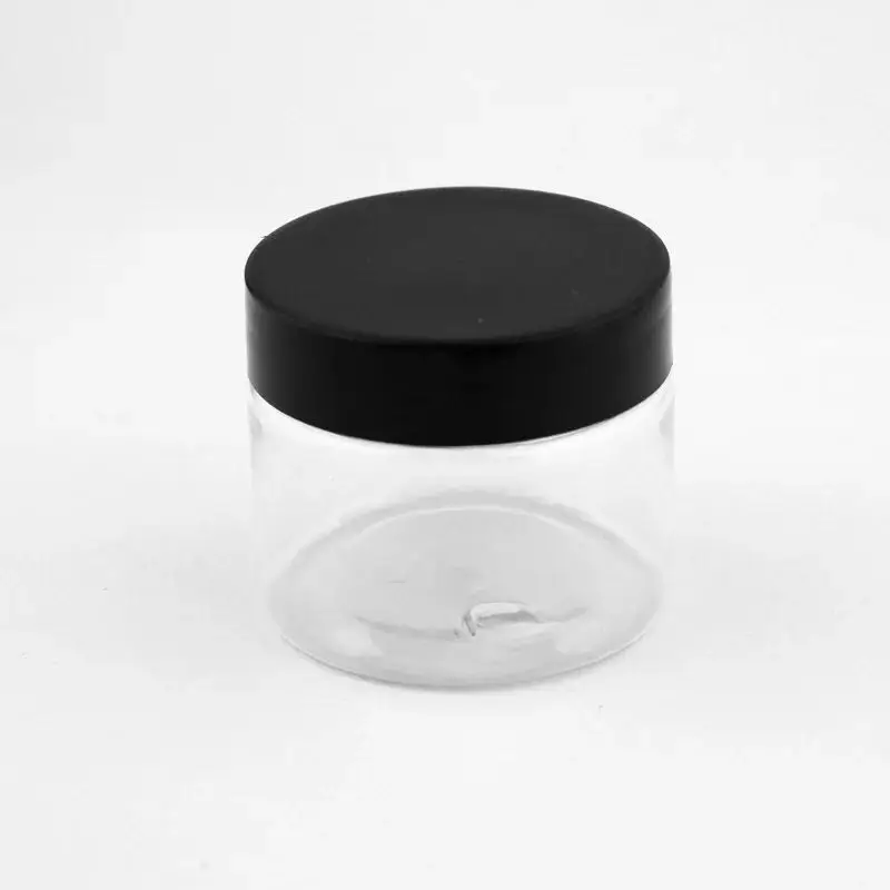 250ml 8 oz wholesale PET transparent food plastic jar with aluminum cap