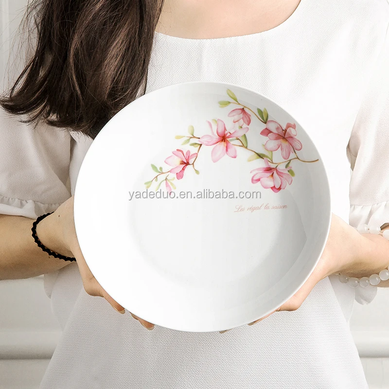 Custom porcelain dinner plates bowl sets 42pcs restaurant ceramic serving dishes set
