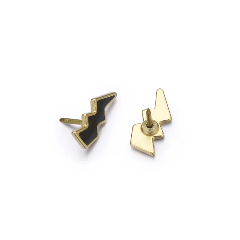 Wholesale Custom Gold Plated Lightning Shape Metal Security Pin Badge