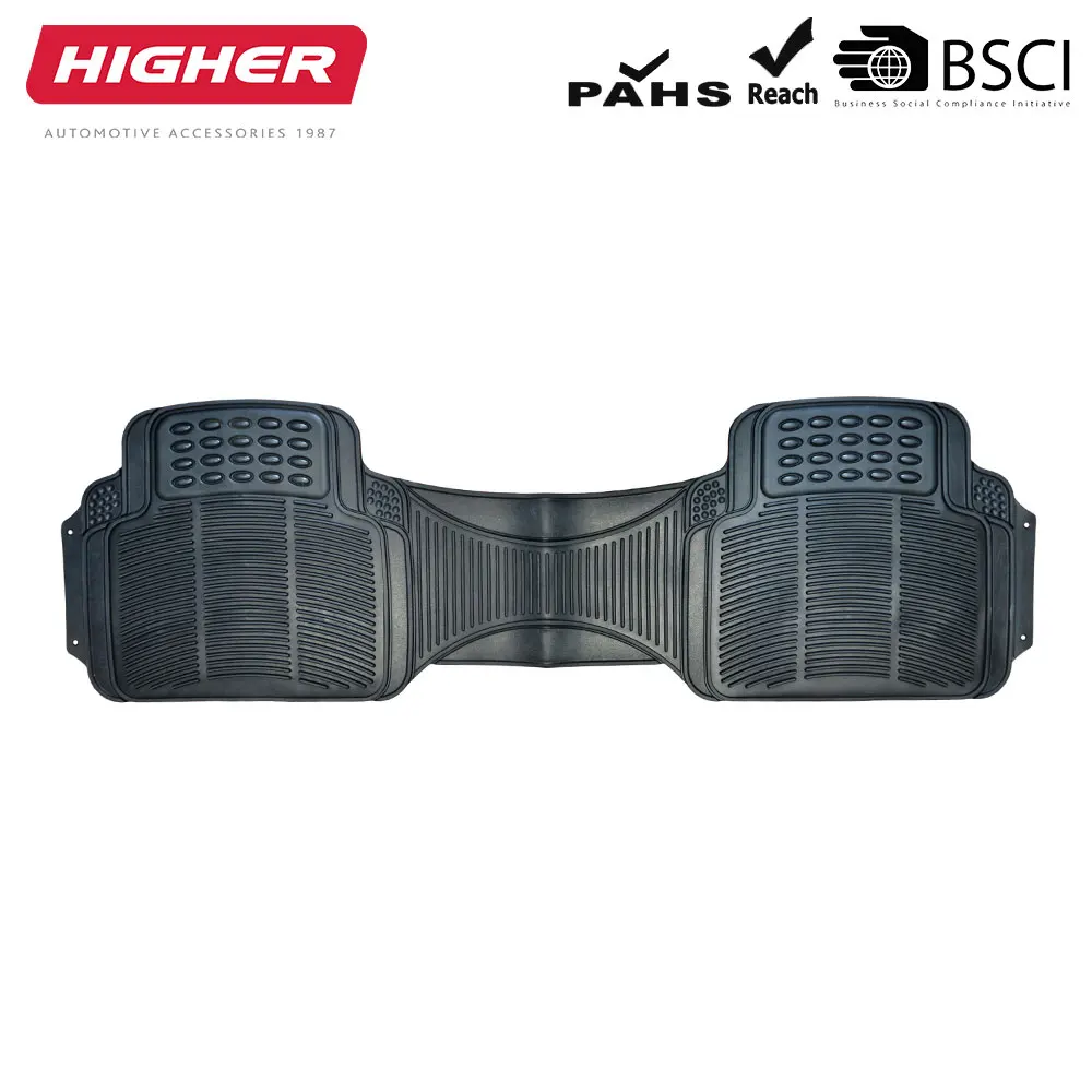 3-piece universal fit rubber car mat all weather protection anti slip auto floor mat PVC car mat