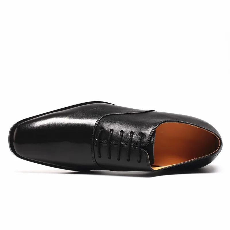 New design italian classy black height increasing elevator wedding formal genuine leather dress shoes mens