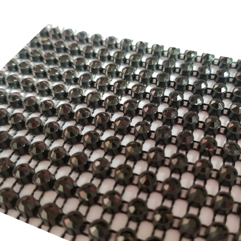 Factory price rhinestone applique designs plastic mesh trimming nails decoration crystal stones