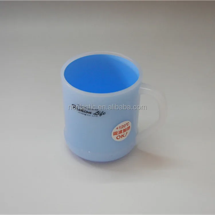personalizados double color microwave insulatded plastic mug