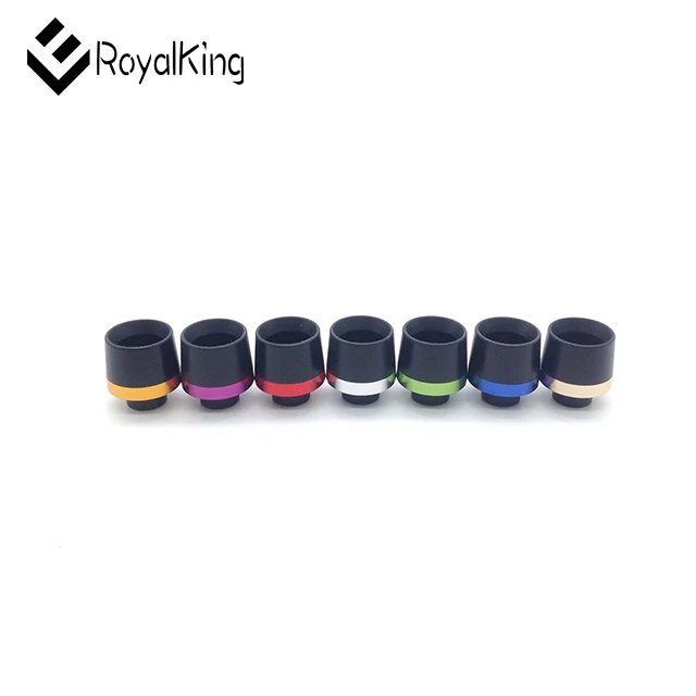 
510 resin DripTips Vape Mouthpiece with colored mental rings for E Cigarette RDA Atomizer tank 