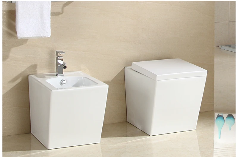 Western standard bathroom square P trap washdown wall hung toilet