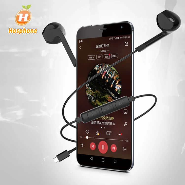Langston E6T TYPE-C super bass stereo headphone earphone with mic For Huawei METE10  NOTE3 Nubia Z17 xiaomi6 MIX2