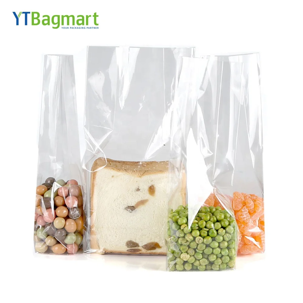 Custom Printed Heat Seal Square Bottom Plastic Bag Clear Opp Flat Bottom Packaging Bag