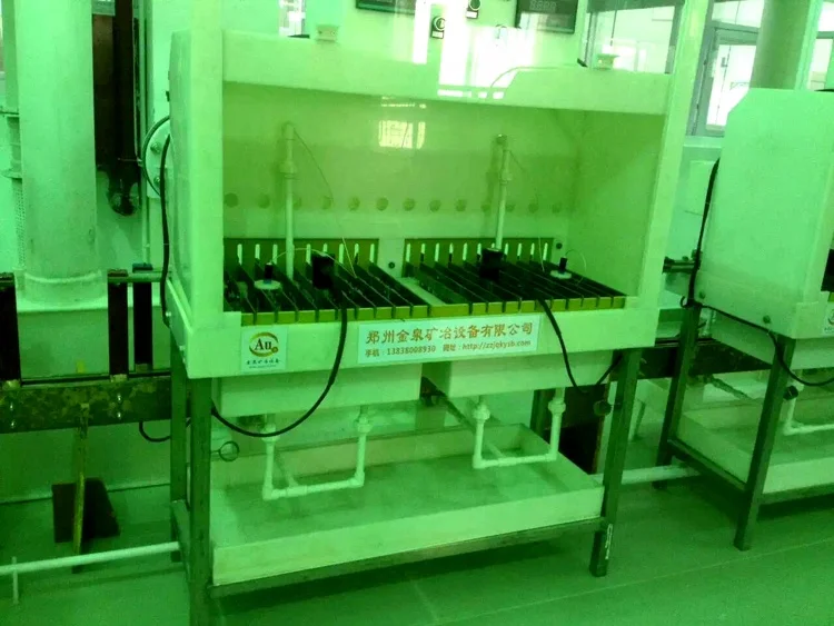 Aqua regia gold refining 99.99% electrolysing cell unit