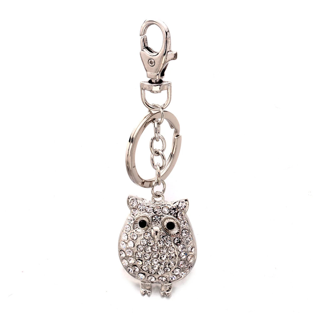 Wisdom Symbol Crystal Owl Keychain Mascot for Western Culture