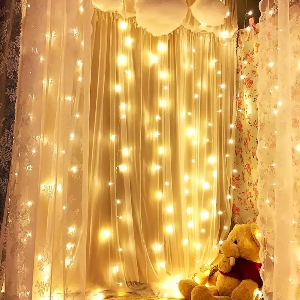 Evermore Factory Supply Home Decoration Led Wall Fairy Safety Indoor Outdoor Led Curtain Fairy Light