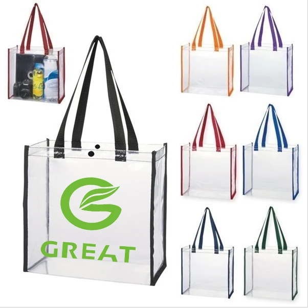 
Heavy-duty Clear Transparent PVC Shopping Bag 