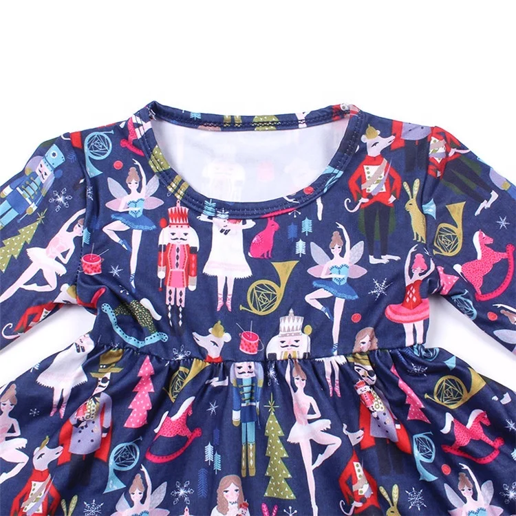 2020 children latest fashion Milk Silk 8 years girls dress Cotton kids clothes Pretty Girls Dancing Animal Designs ruffle Dress