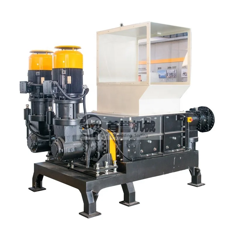 Multifunctional Four Shaft Crusher  For waste/barrel/metal/plastic/glass