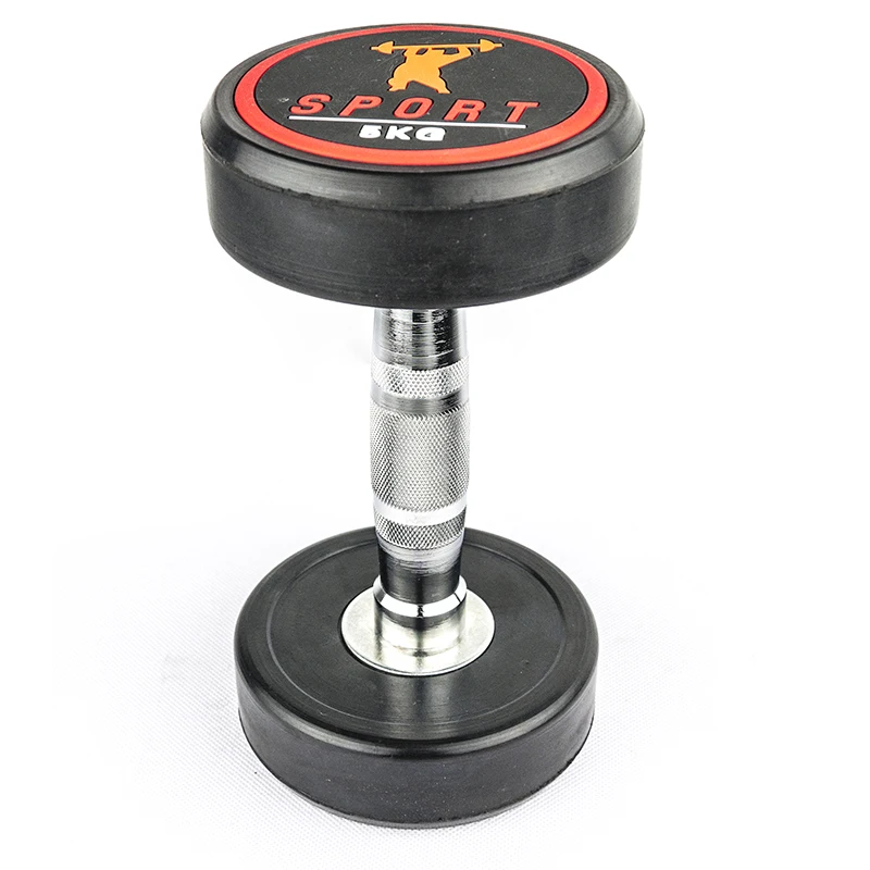 Оптовая продажа, набор гантелей с резиновым покрытием для спортзала 2 - 50 кг