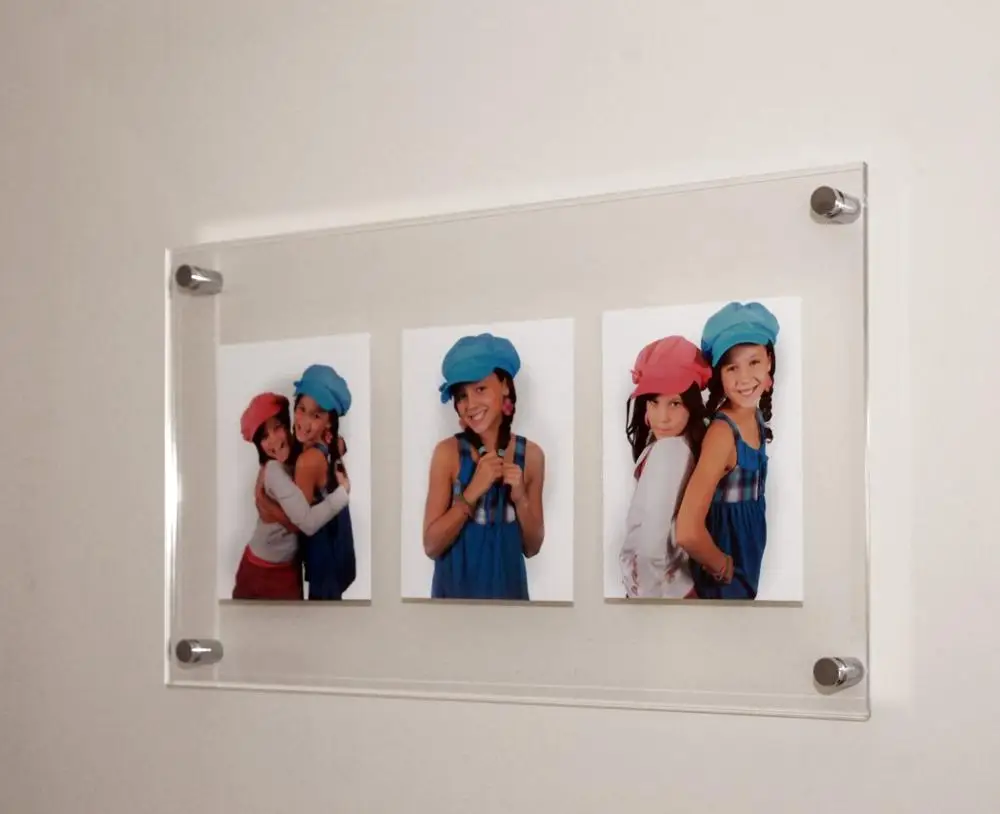 Hanging Plexiglass Picture Frame Clear Acrylic Photo Fame