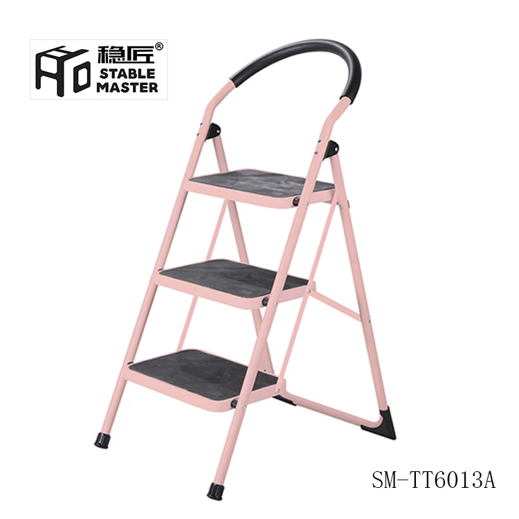 SM-TT6013A Kitchen  3 step folding steel chair steel  step ladder