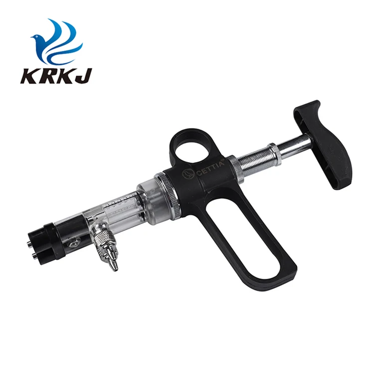 0.1- 1ml Fowl Double Continuous Injector Barreled Repeat Semi-auto Syringe For Animal