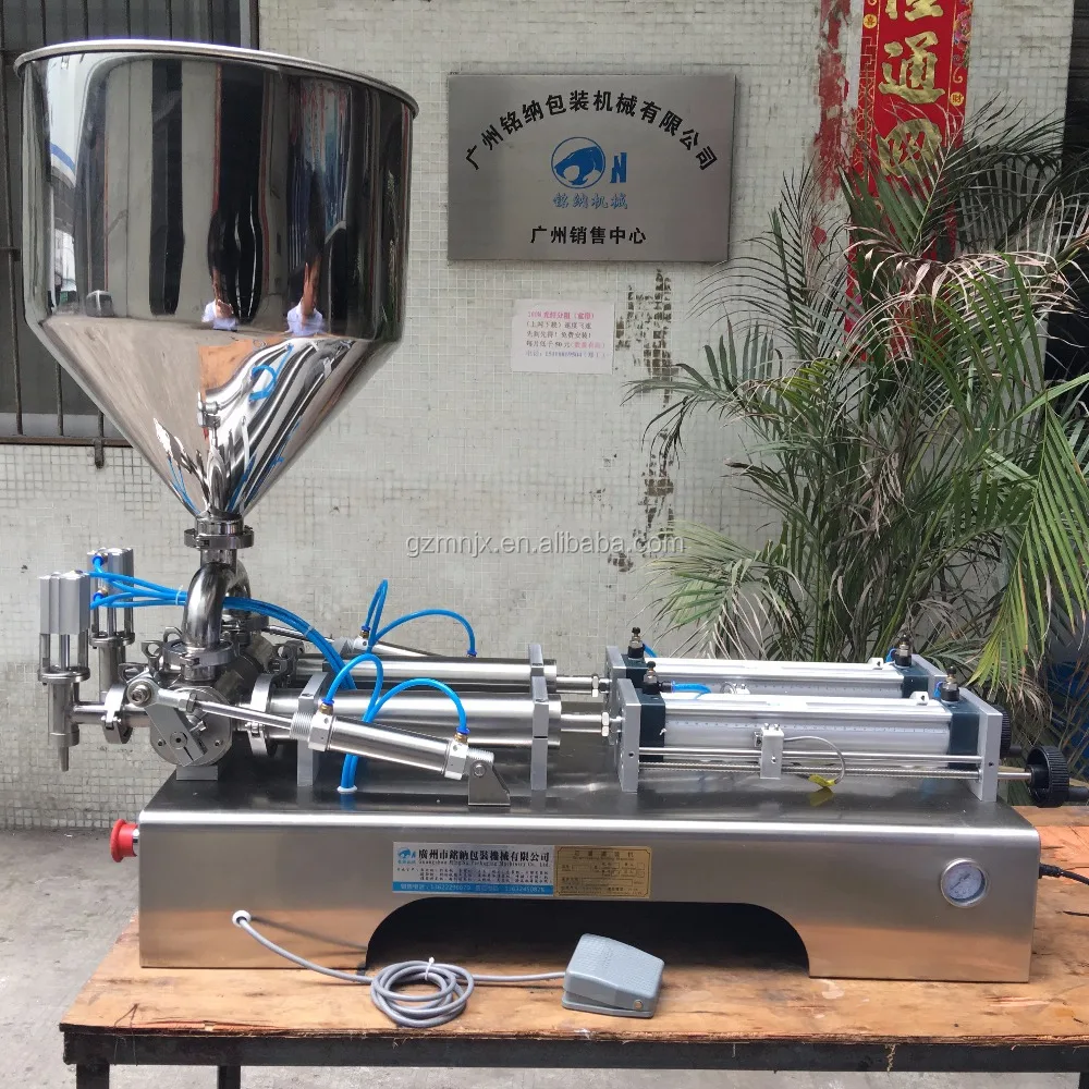 Two nozzles semi automatic piston honey filler olive oil filling machine