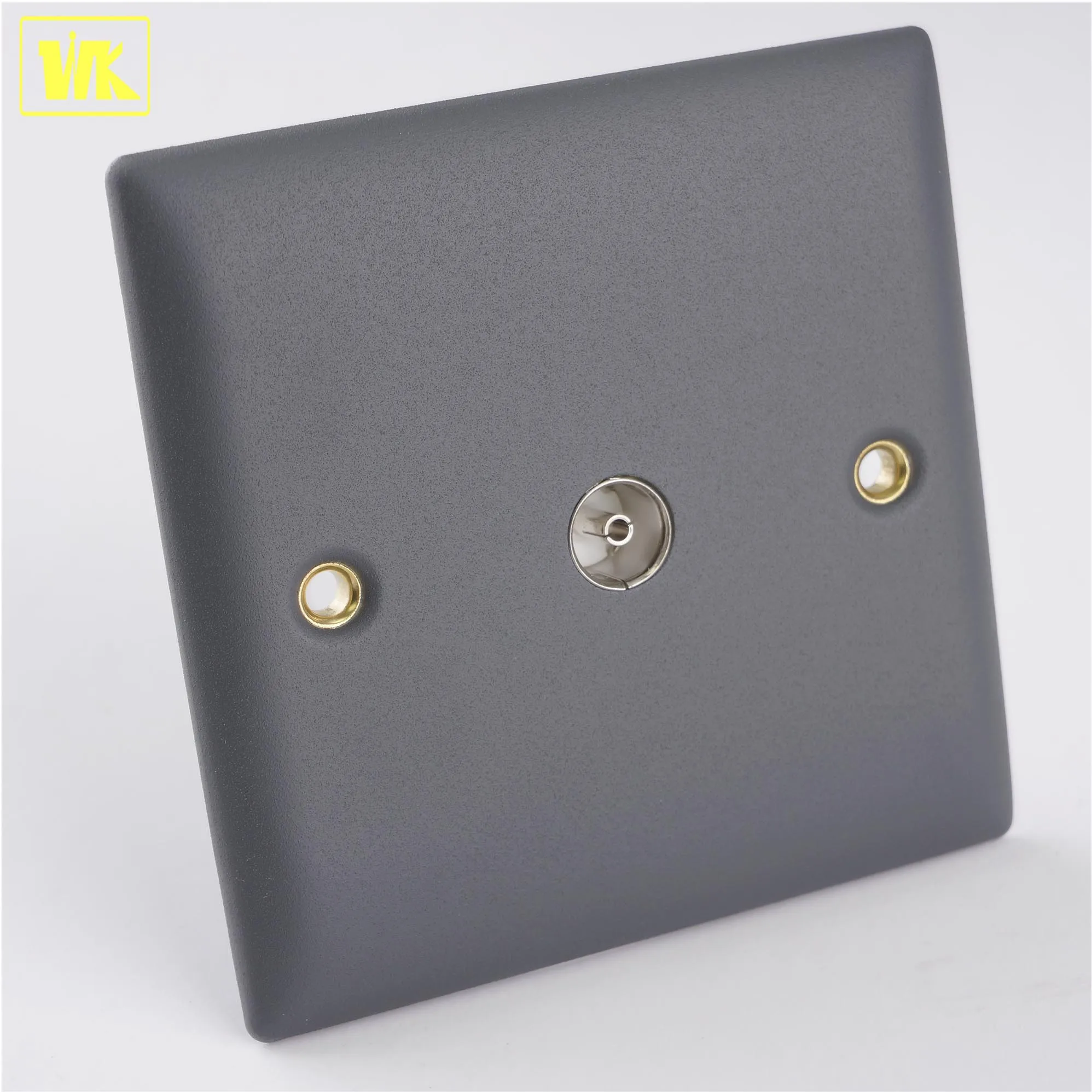 WK Anthracite 1 Gang 2 WAy British / UK Type  TV Satellite Aerial Socket