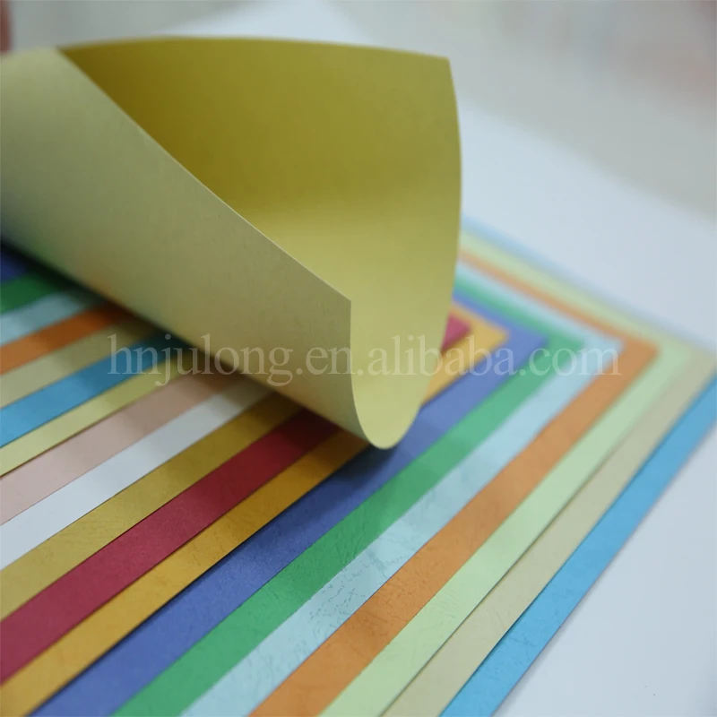 230gsm Colour a4 hard covered binding cover embossed paper uncoated woodfree