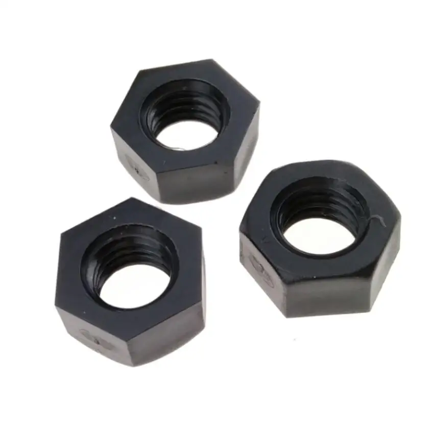Стандартные черные пластиковые нейлоновые гайки M5 Шестигранная для винтов
