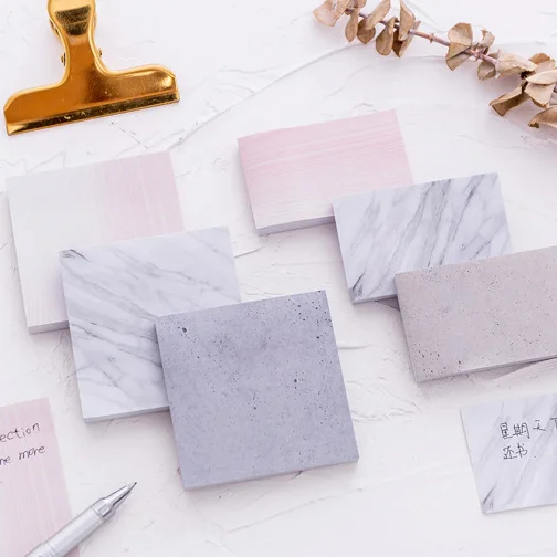 
rectangle stone sticky notes memo pads  (62184650859)