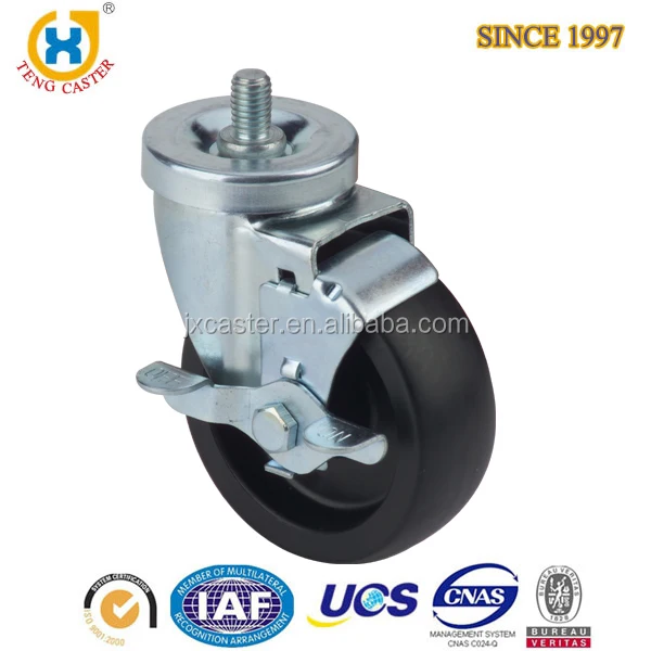 Industrial Medium Duty 3 inch Rigid TPR Top Plate Caster Wheel