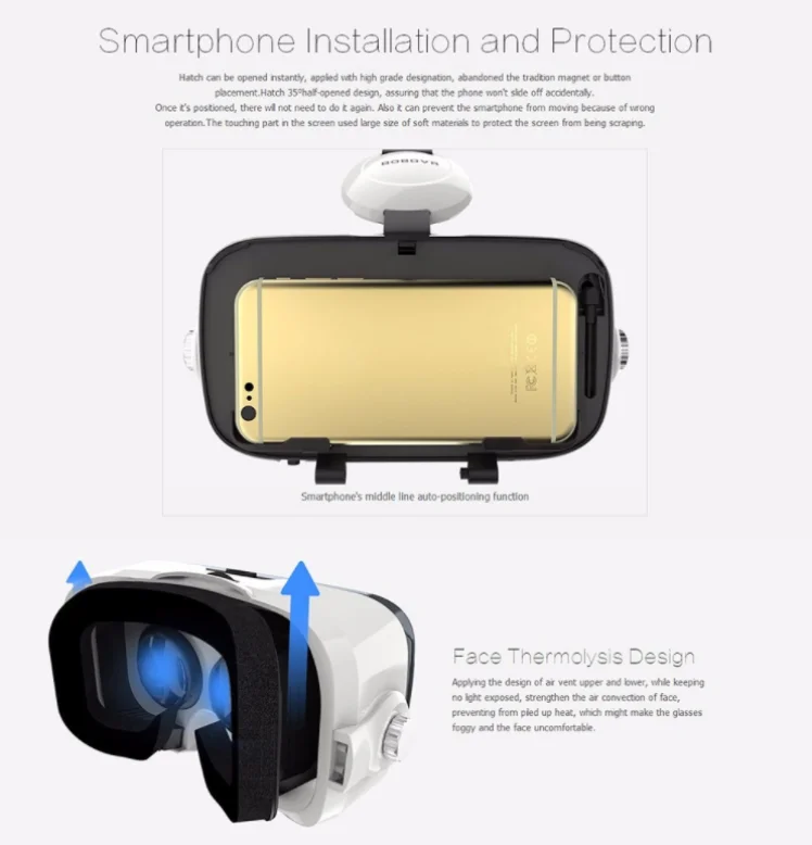 Cheap Price BOBO Z4 Game VR Glasses with Headphone 45mm Lens Virtual Reality Headset