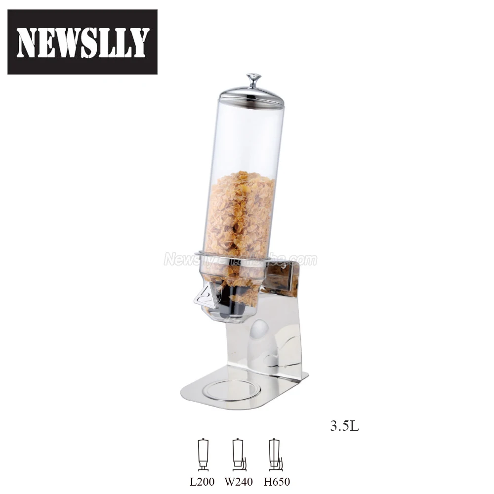 Eco-friendly acrylic Triple Bulk Dry Food Cereal Dispenser